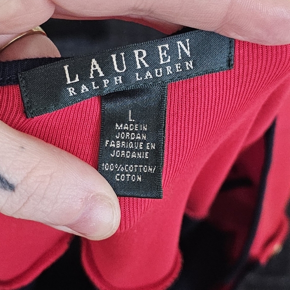 RALPH LAUREN | 100% COTTON QUARTER SLEEVE TOP - Picture 10 of 12